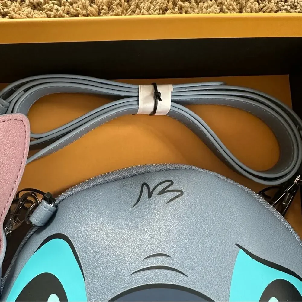 Disney Stitch Blue and Purple Crossbody Set with charms New